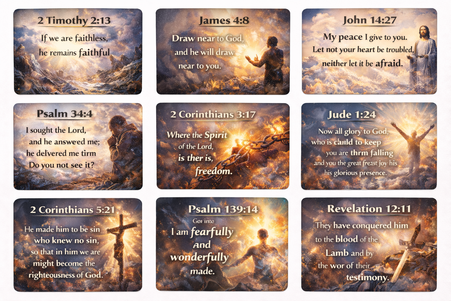 Scripture memory cards set 4