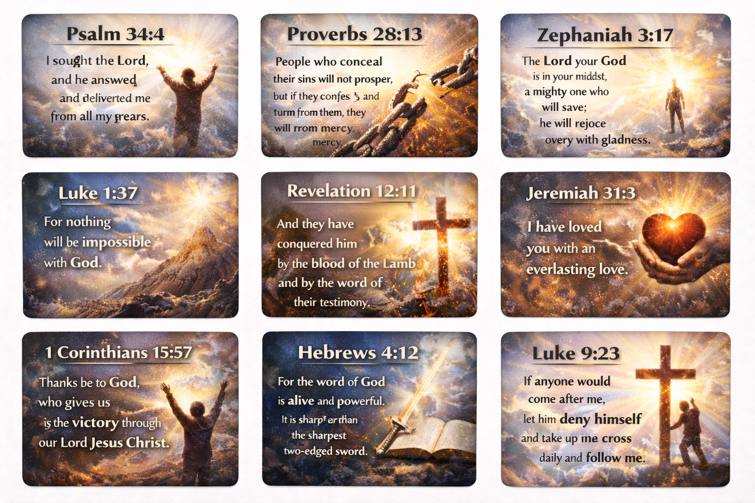 Scripture memory cards set 5