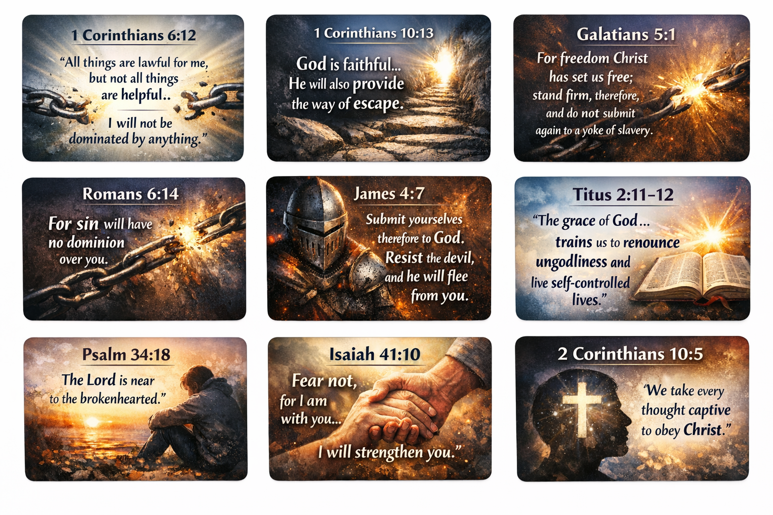 Scripture memory cards set 8